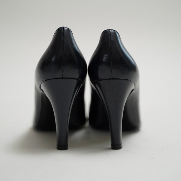 CHARLES JOURDAN Navy All Leather Pumps - Picture 4 of 9